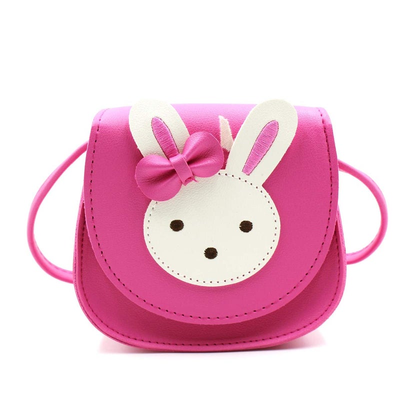 ZGMYC Little Girls' Cute Rabbit Crossbody Purse Small Bow Shoulder Bag Handbag for Kids Toddlers - Image 1